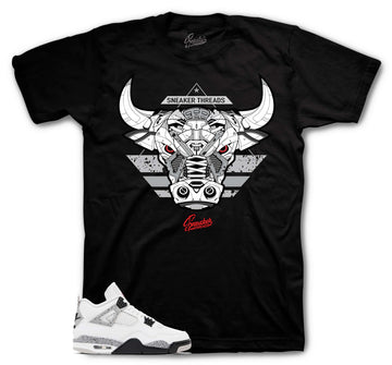 Retro 4 White Cement Shirt - War Bully