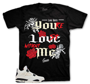 Retro 4 Flight Club Shirt - Love Hurts - Black