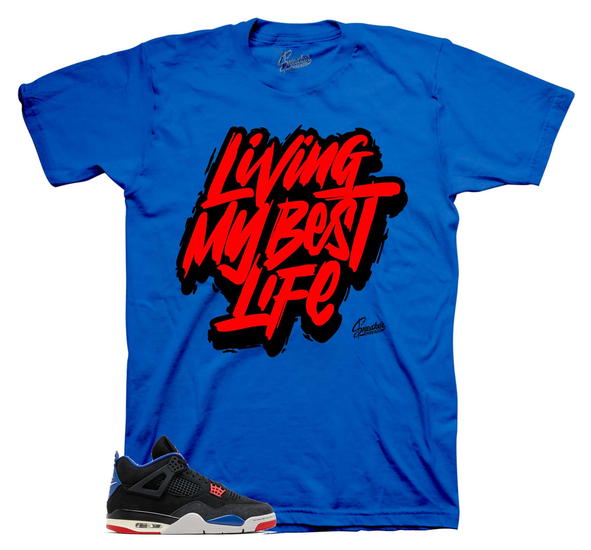 Retro 4 Rare Air Shirt - Living Life - Blue
