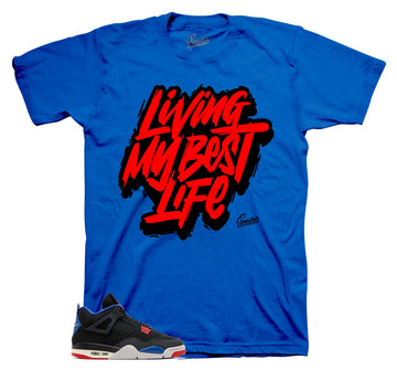 Retro 4 Rare Air Shirt - Living Life - Blue