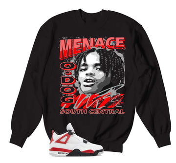 Retro 4 Red Cement Sweater - Nineties - Black