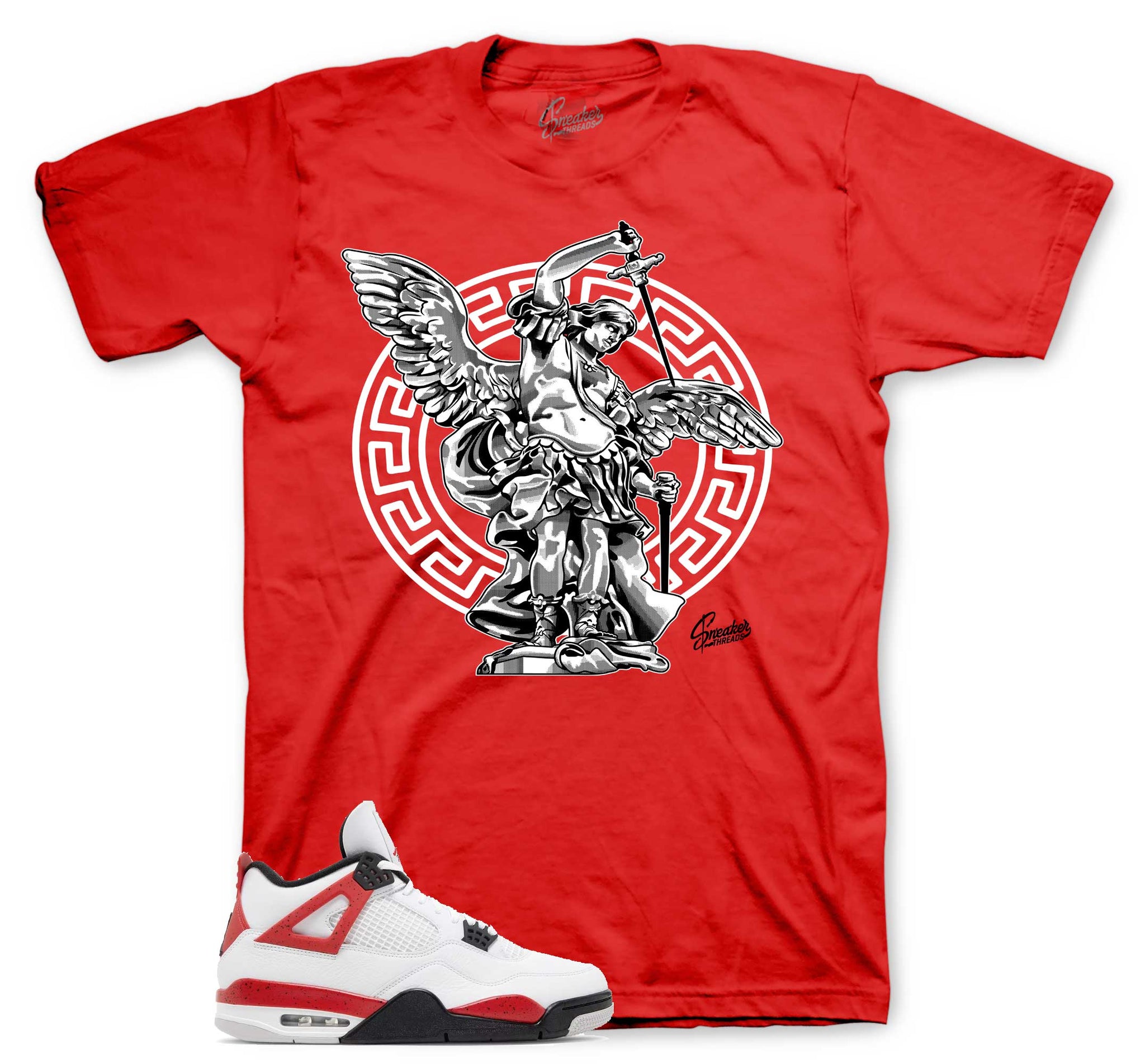 Retro 4 Red Cement Shirt - St. Micheal - Red