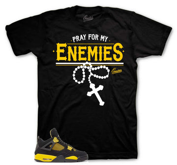 Retro 4 Yellow Thunder Shirt - Enemies - Black