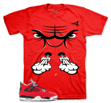 Retro 4 Toro Bravo Shirt - Raging Face - Red