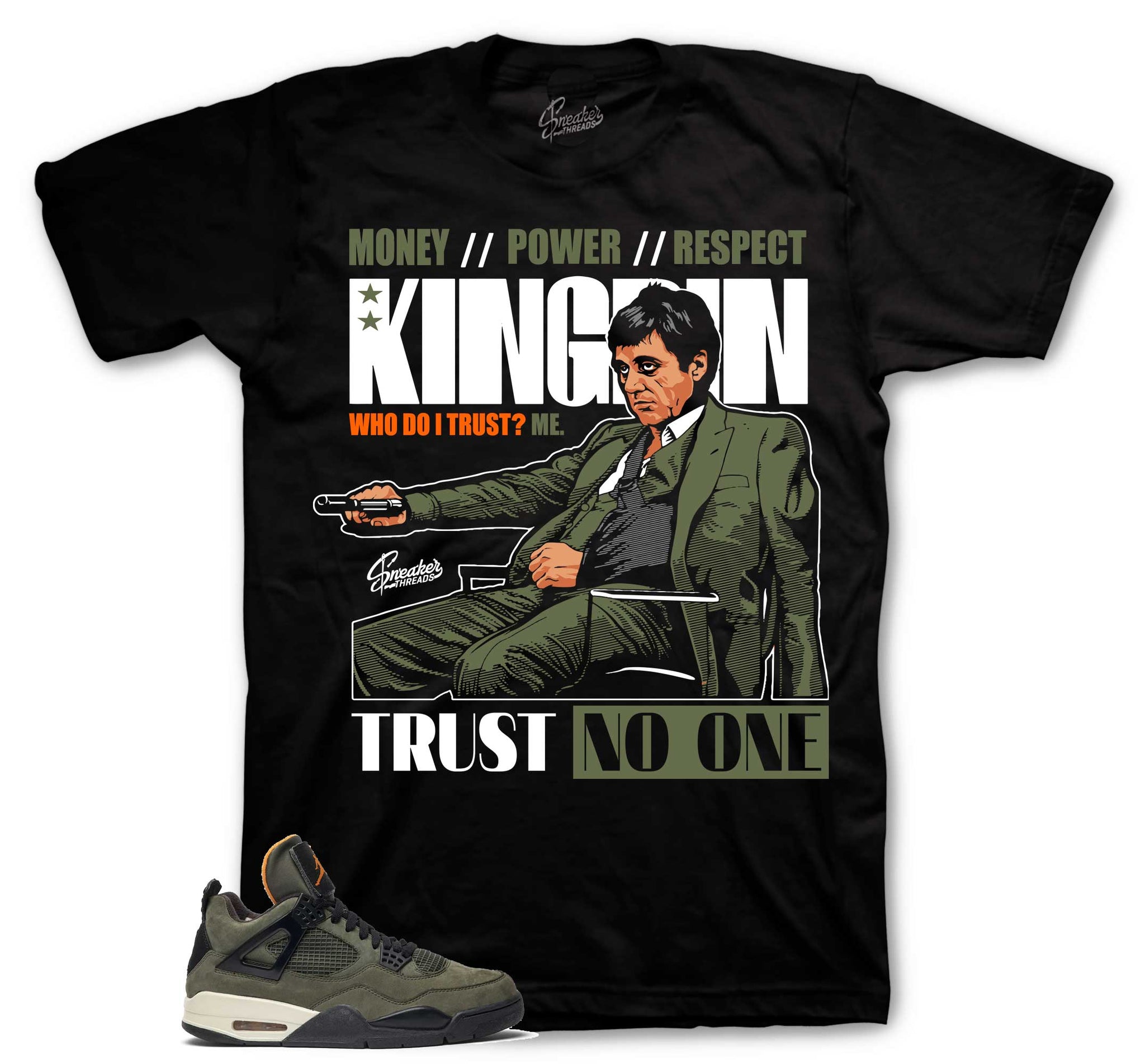 Retro 4 Deep Green - Trust issues - Black