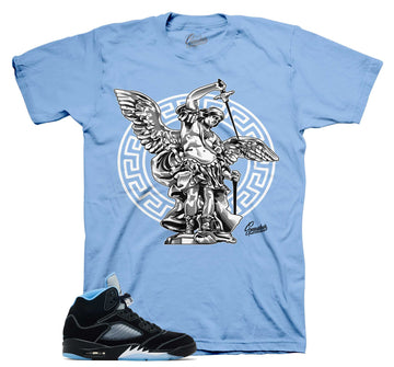 Retro 5 Black University Blue Shirt - Archangel - University Blue
