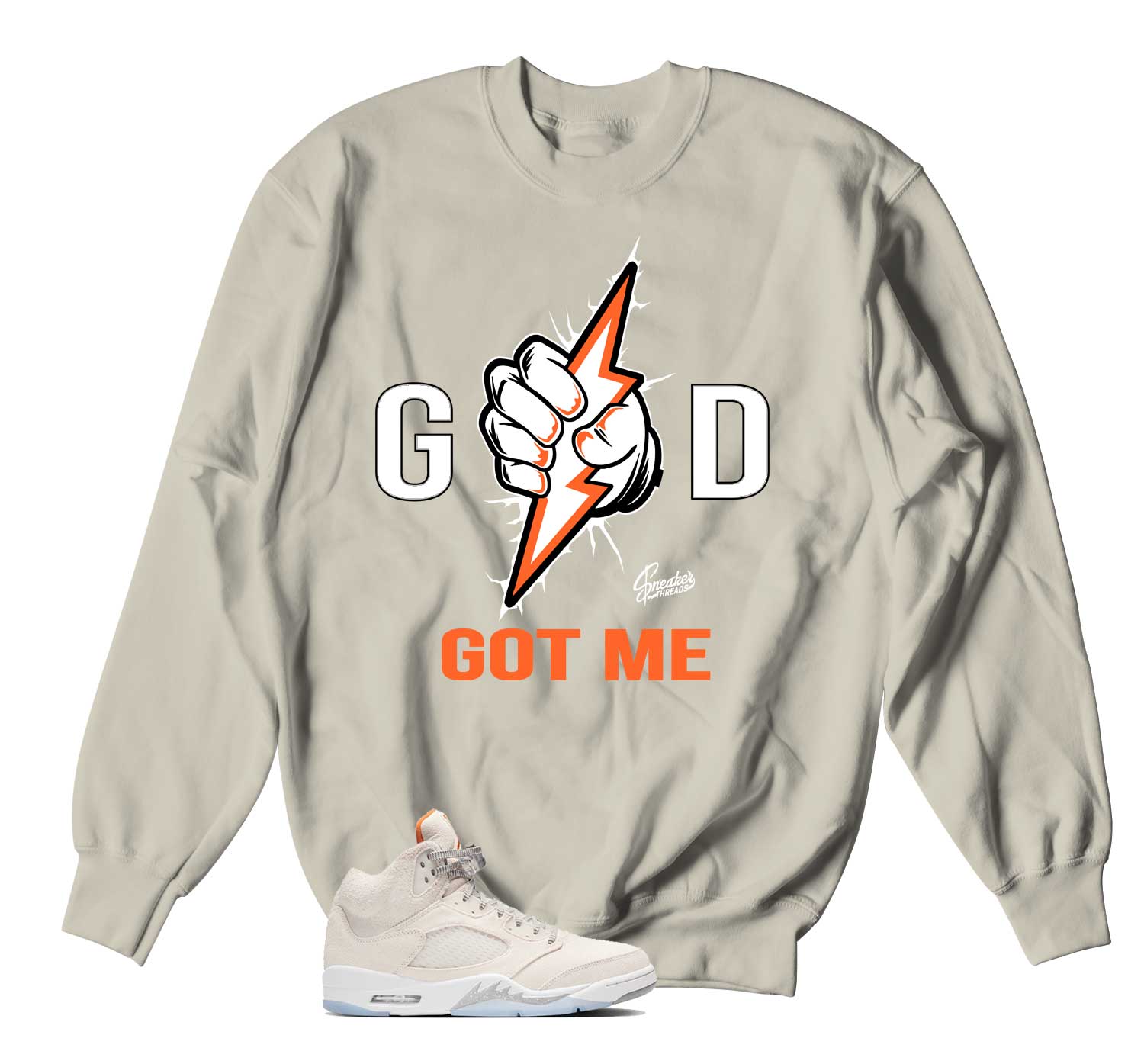 Retro 5 Craft Sweater - God Got Me - Sand