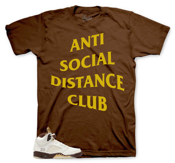 Retro 5 Earth Golden Ticket Shirt - Social Distance - Brown