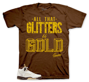 Retro 5 Earth Golden Ticket Shirt - Glitters - Brown