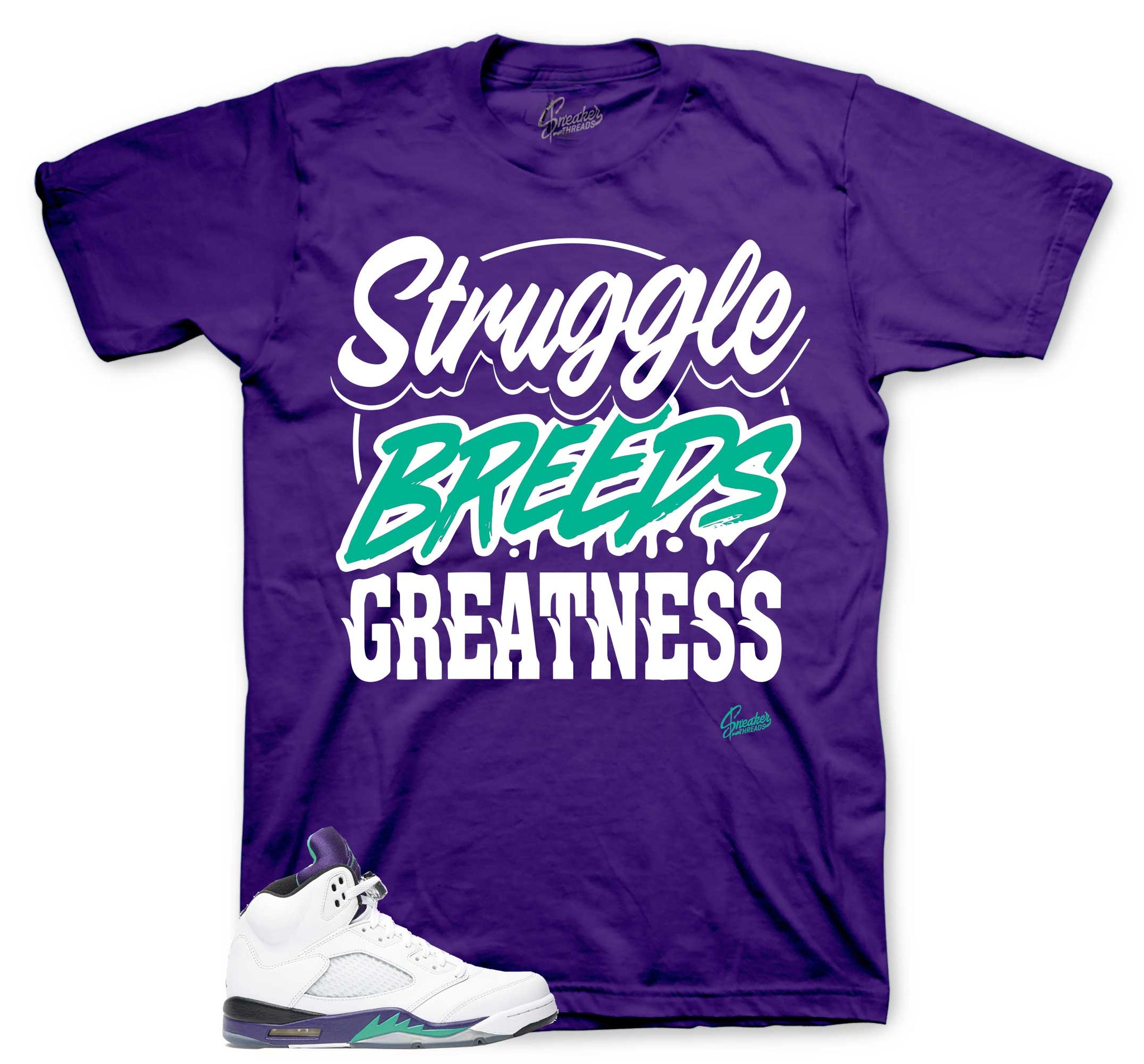 Retro 5 Grapes Shirt - Struggle Breeds - Purple