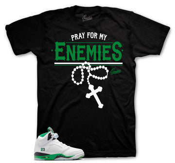 Retro 5 Lucky Green Shirt - Enemies - Black
