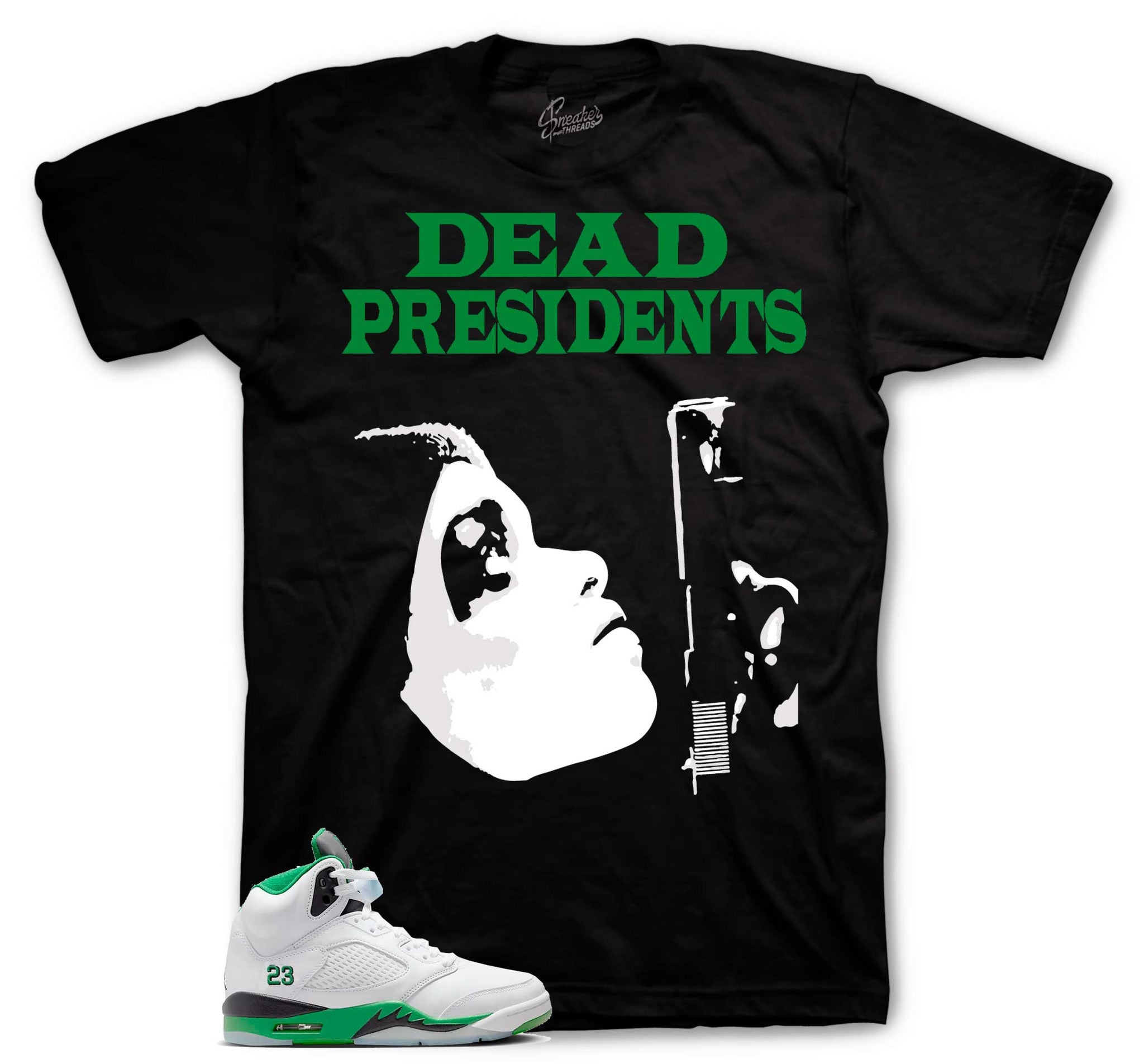 Retro 5 Lucky Green Shirt - Dead Pres - Black