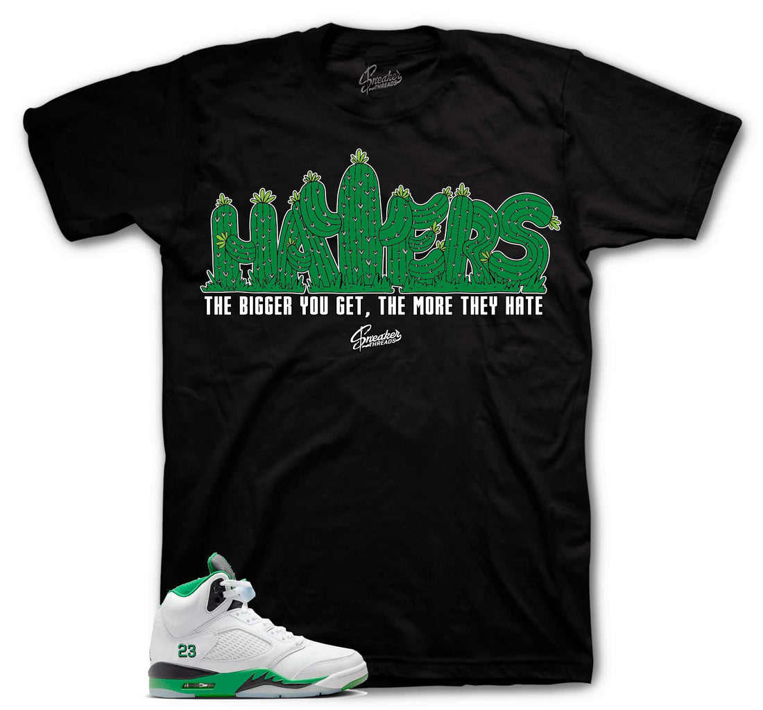 Retro 5 Lucky Green Shirt - Haters