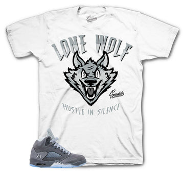 Retro 5 Wolf Grey Shirt - Lone Wolf