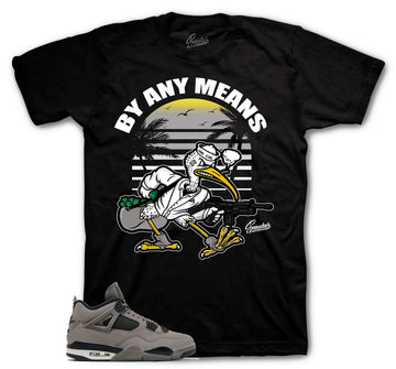 Retro 4 Cave Stone Shirt - By Any Means - Black