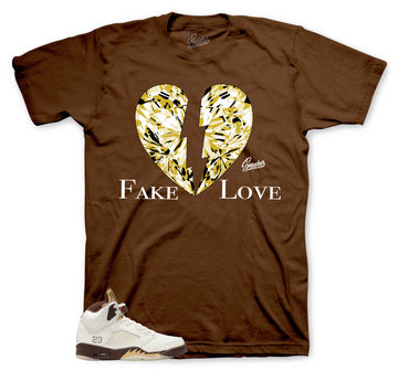 Retro 5 Earth Golden Ticket Shirt - Fake Love - Brown