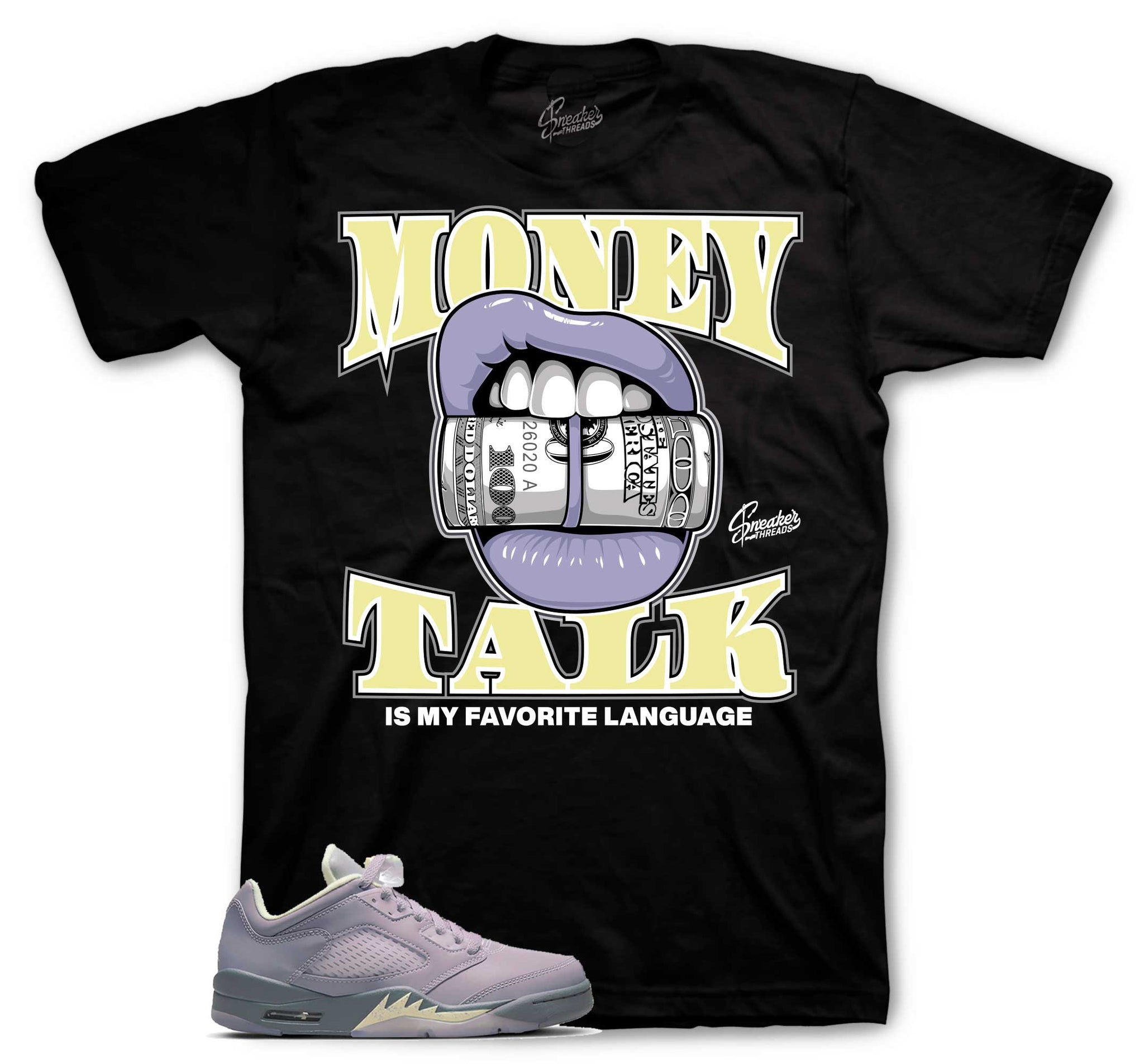 Retro 5 Indigo Haze Shirt - Money Talk - Black
