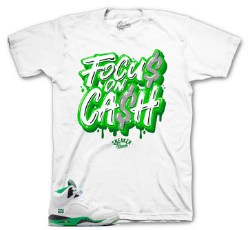 Retro 5 Lucky Green Shirt - Focus On Cash