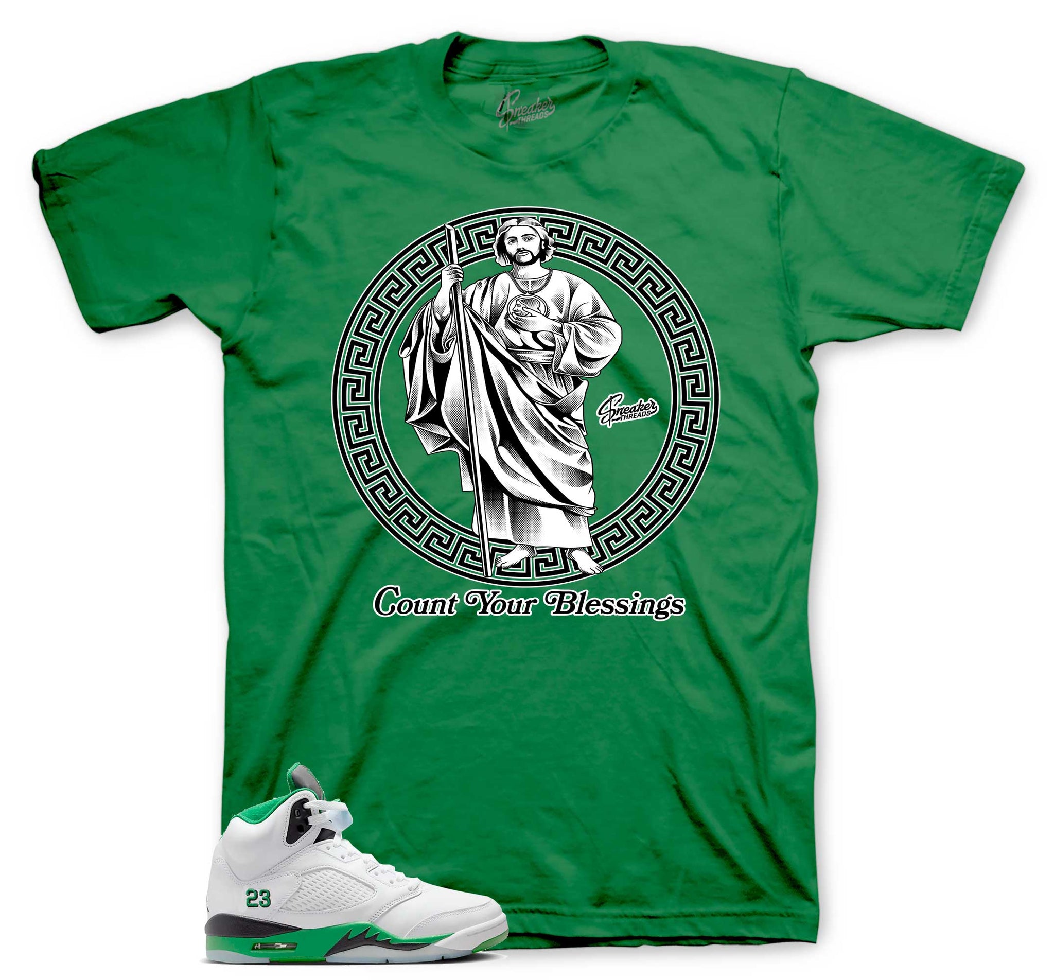 Retro 5 Lucky Green Shirt - San Judas - Green