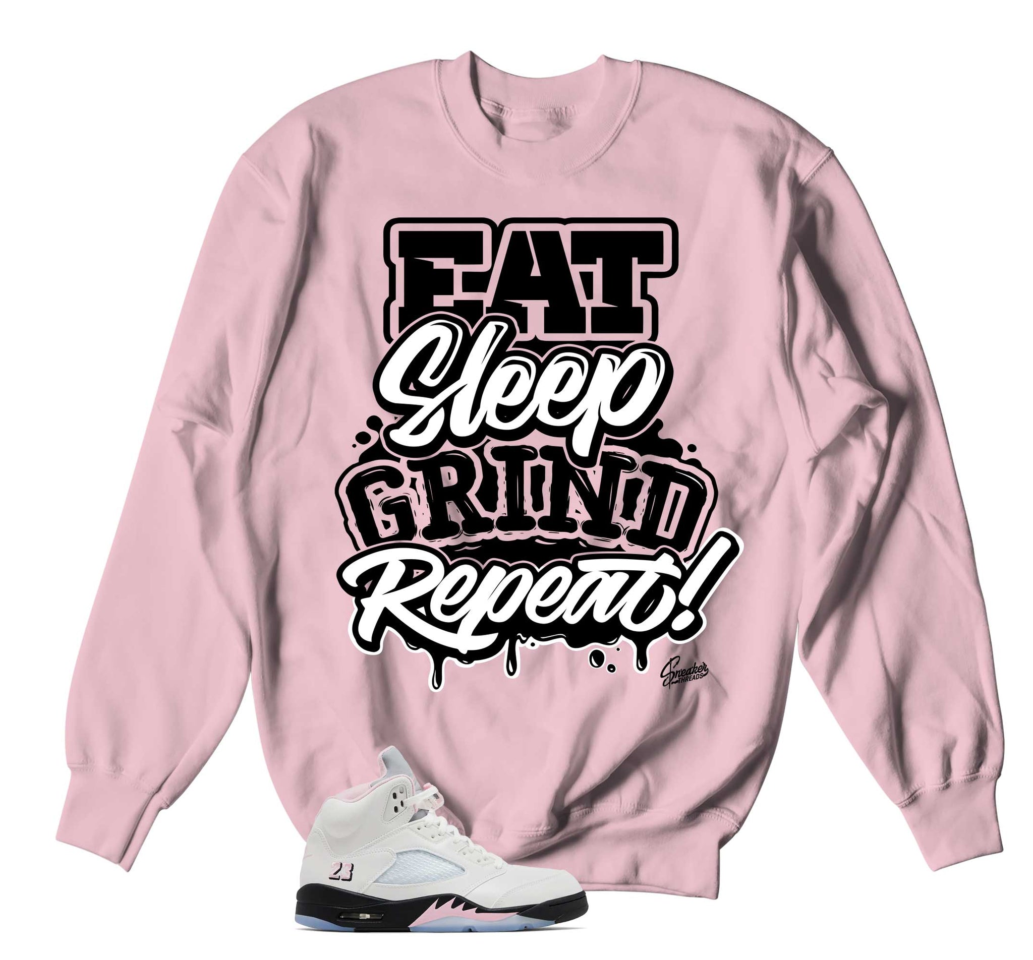 Retro 5 Soft Pink Sweater - Daily Routine - Soft pink
