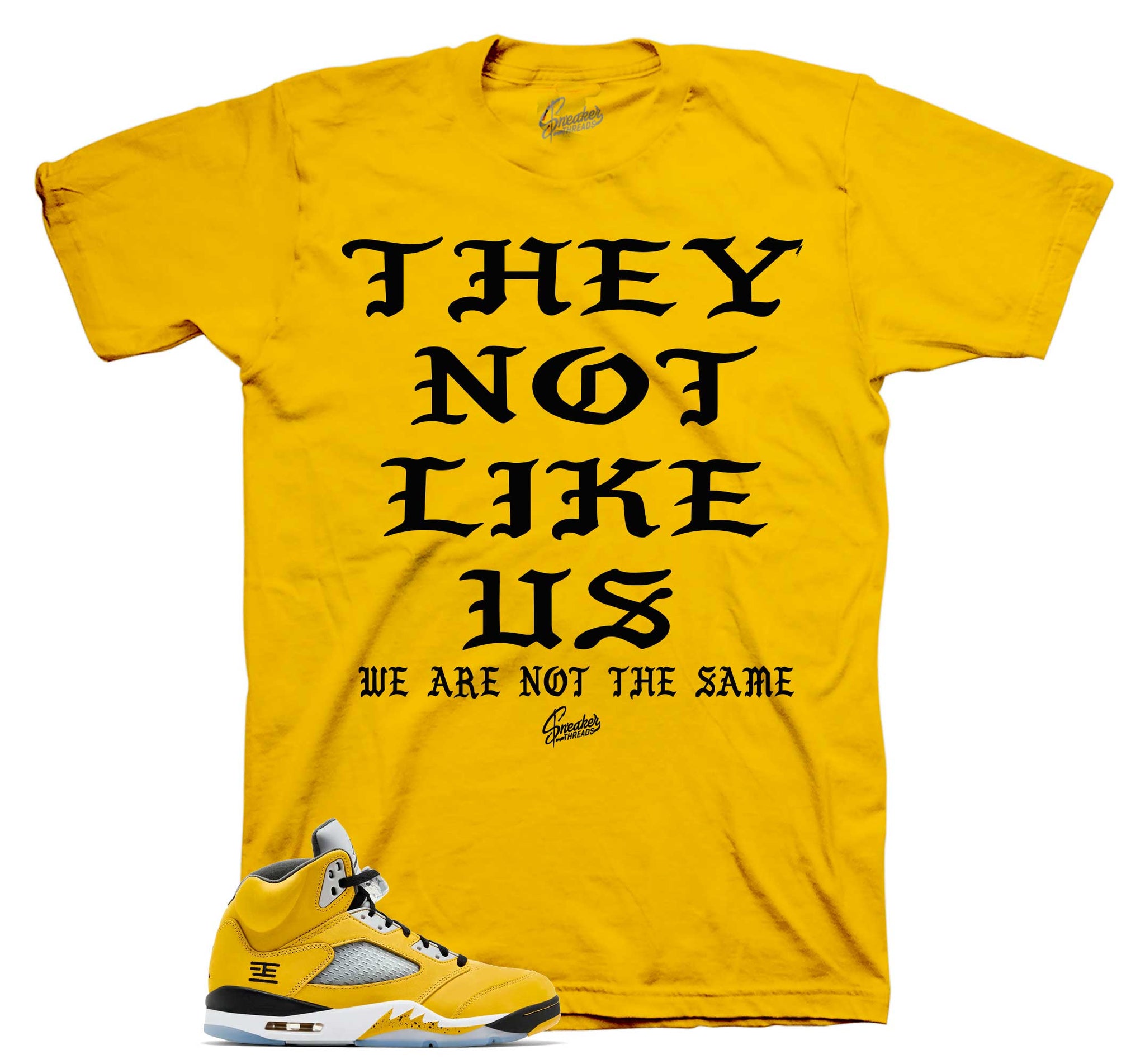 Retro 5 Tokyo Shirt - Not Like Us - Maize