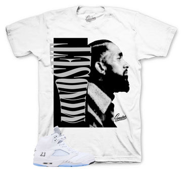 Retro 5 White Metallic Shirt - Mindset - White