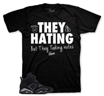 Retro 6 Cap & Gown Shirt - They Hating - Black