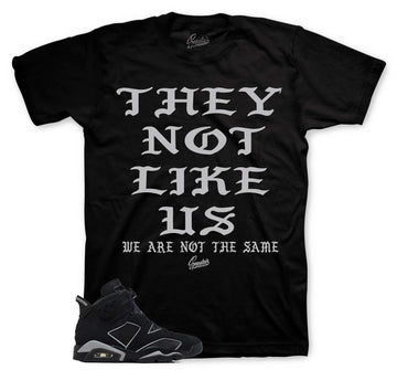 Retro 6 Cap & Gown Shirt - Not Like Us - Black