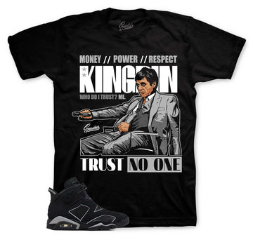 Retro 6 Cap & Gown Shirt - Trust issues - Black