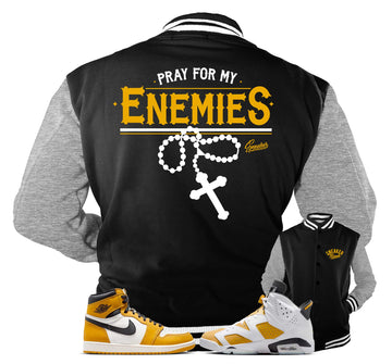 Retro Yellow Ochre Jacket - Enemies - Black