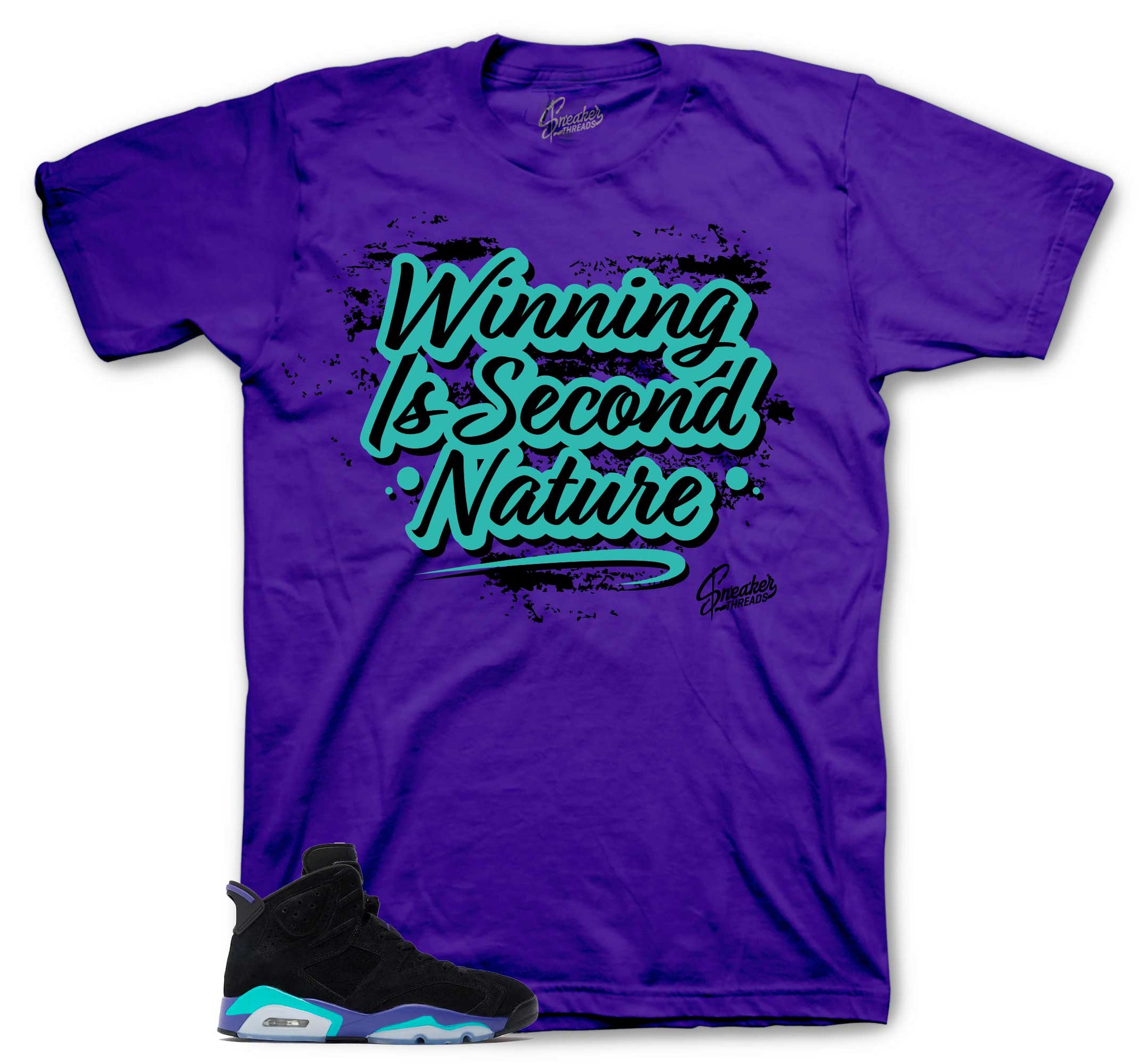 Retro 6 Aqua Shirt - Second Nature - Purple