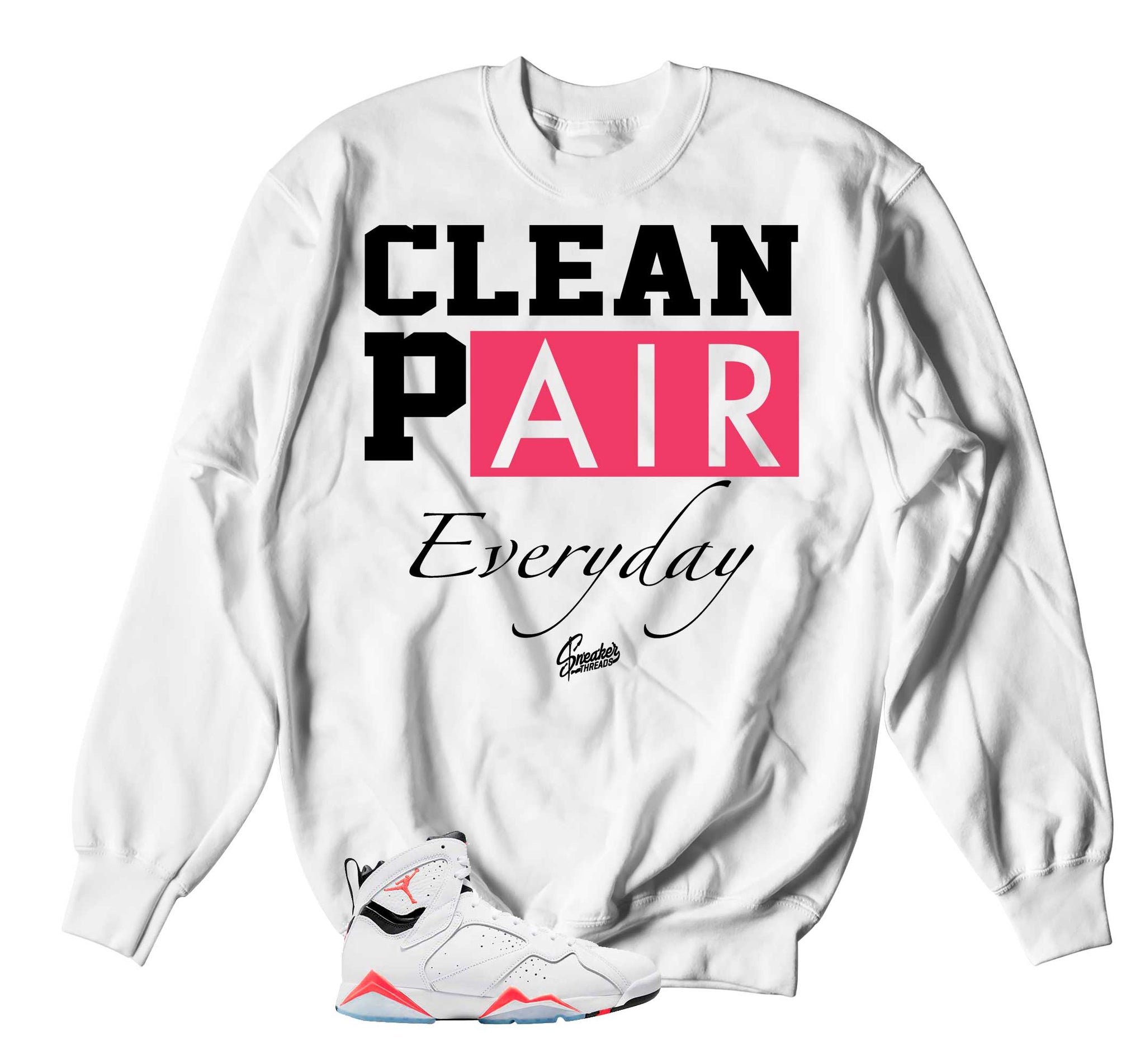 Retro 7 Infrared Sweater - Clean Pair - White