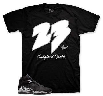 Retro 8 Chrome Shirt - Grails - Black