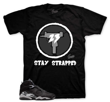 Retro 8 Chrome Shirt - Strapped - Black