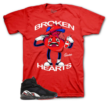 Retro 8 Playoffs Shirt - Broken Hearts