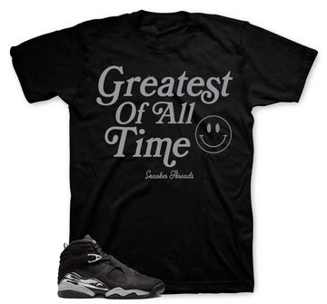 Retro 8 Chrome Shirt - Goat - Black