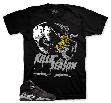 Retro 8 Chrome Shirt - Killa Season - Black