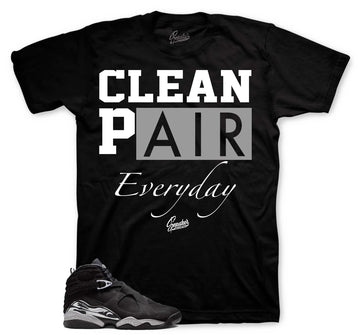 Retro 8 Chrome Shirt - Clean Pair - Black