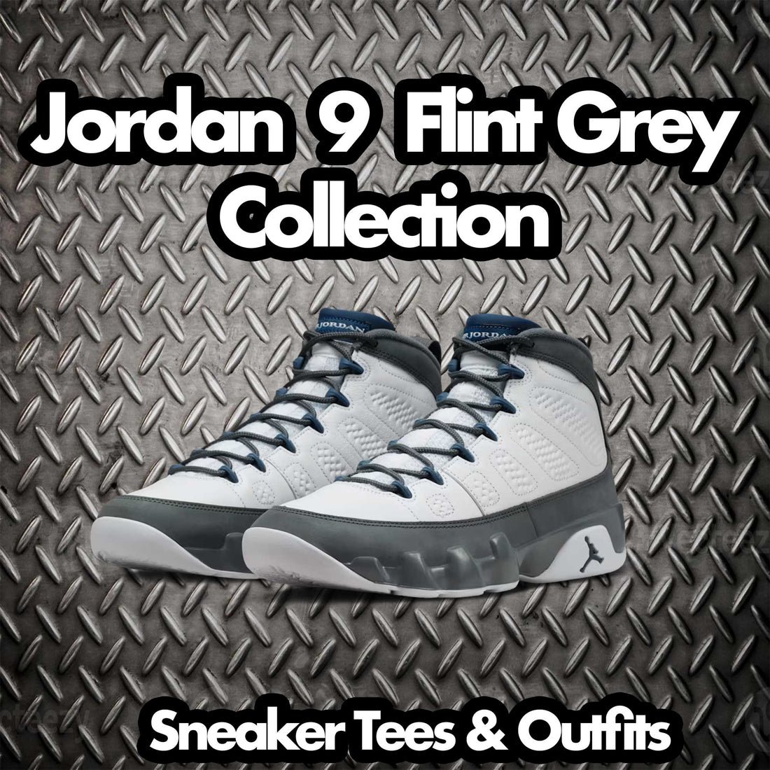 Retro 9 Flint Grey Shirt - Never Trust - White