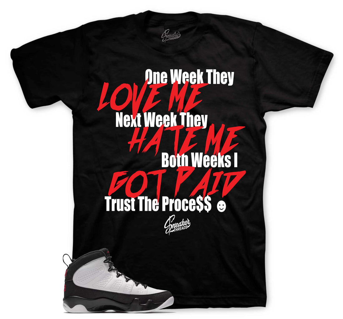 Trust The Process T-Shirt | Matches Jordan 9 OG