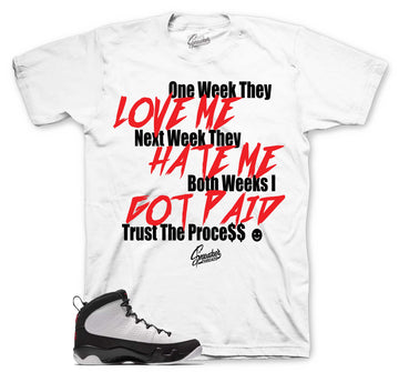 Trust The Process T-Shirt | Matches Jordan 9 OG