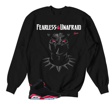 Retro 6 Infrared Sweater - Fearless - Black