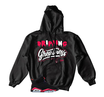 Retro 6 Infrared Hoody - Dripping - Black