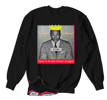 Retro 6 Infrared Sweater - Freedom - Black