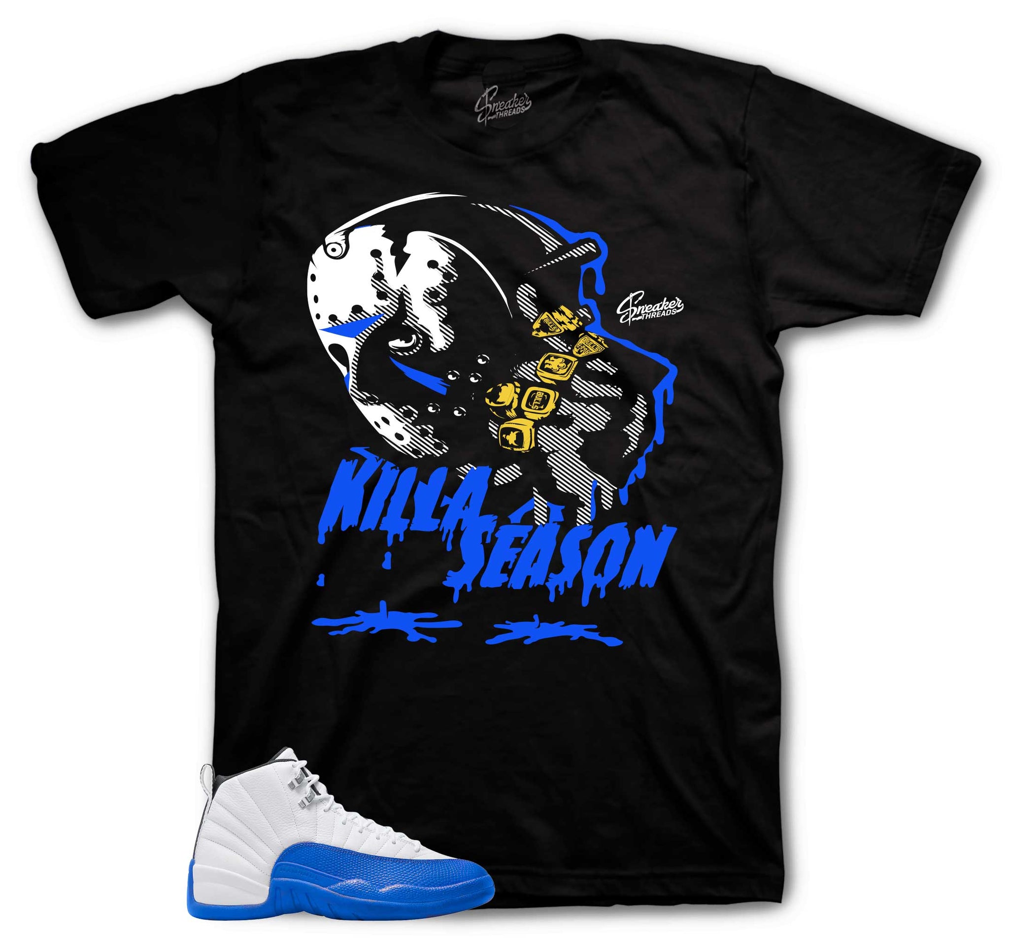 Retro 12 Blueberry Shirt - Killa Season - Black