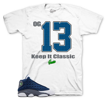 Retro 13 Flint Shirt - Keep It Classic - White