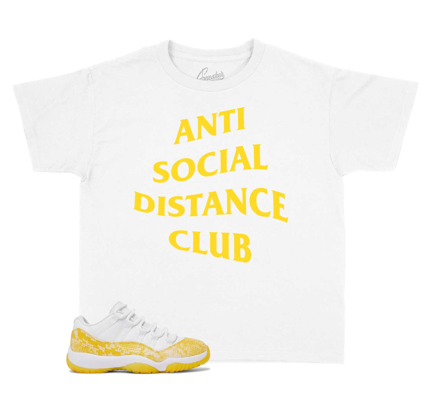 Kids Yellow Snakeskin 11 Shirt - Social Distance - White