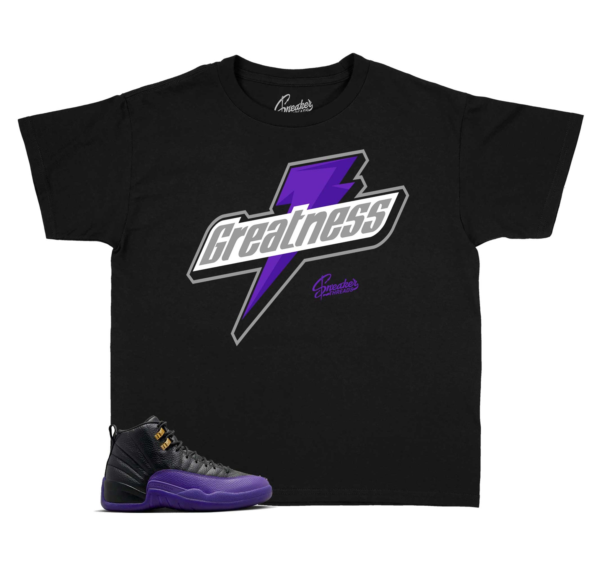 Kids Field Purple 12 Shirt - Greatness - Black