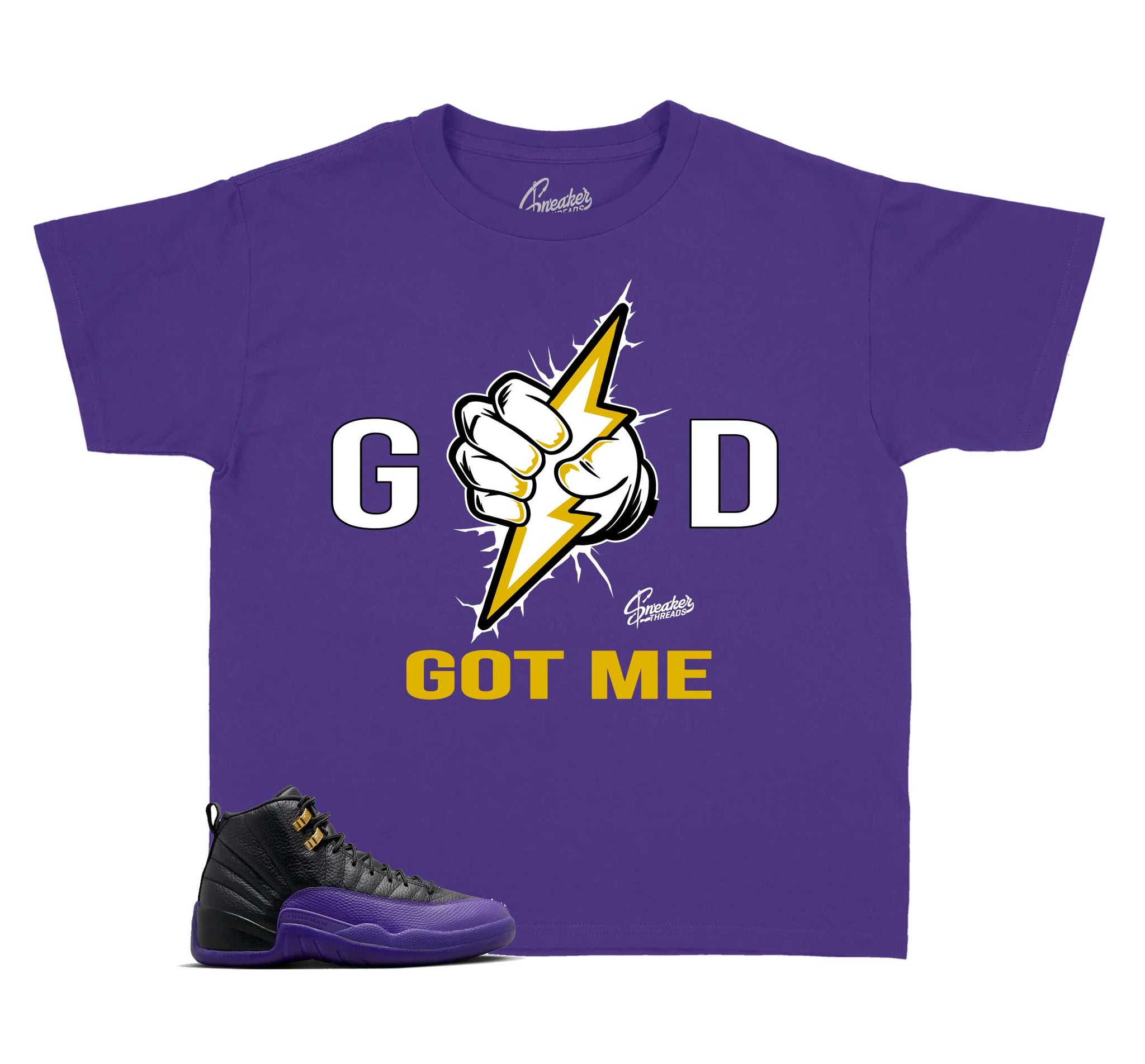 Kids Field Purple 12 Shirt - God Got Me - Purple