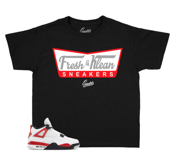 Kids Red Cement 4 Shirt - Fresh & Krispy - Black